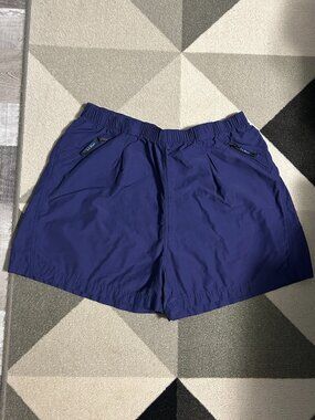 L.L. Bean Purple Zippered Pockets Elastic Waist Athletic Shorts Women's XL